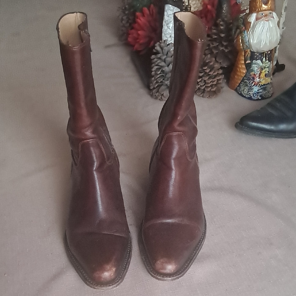 Frye Dark Brown Leather Boots